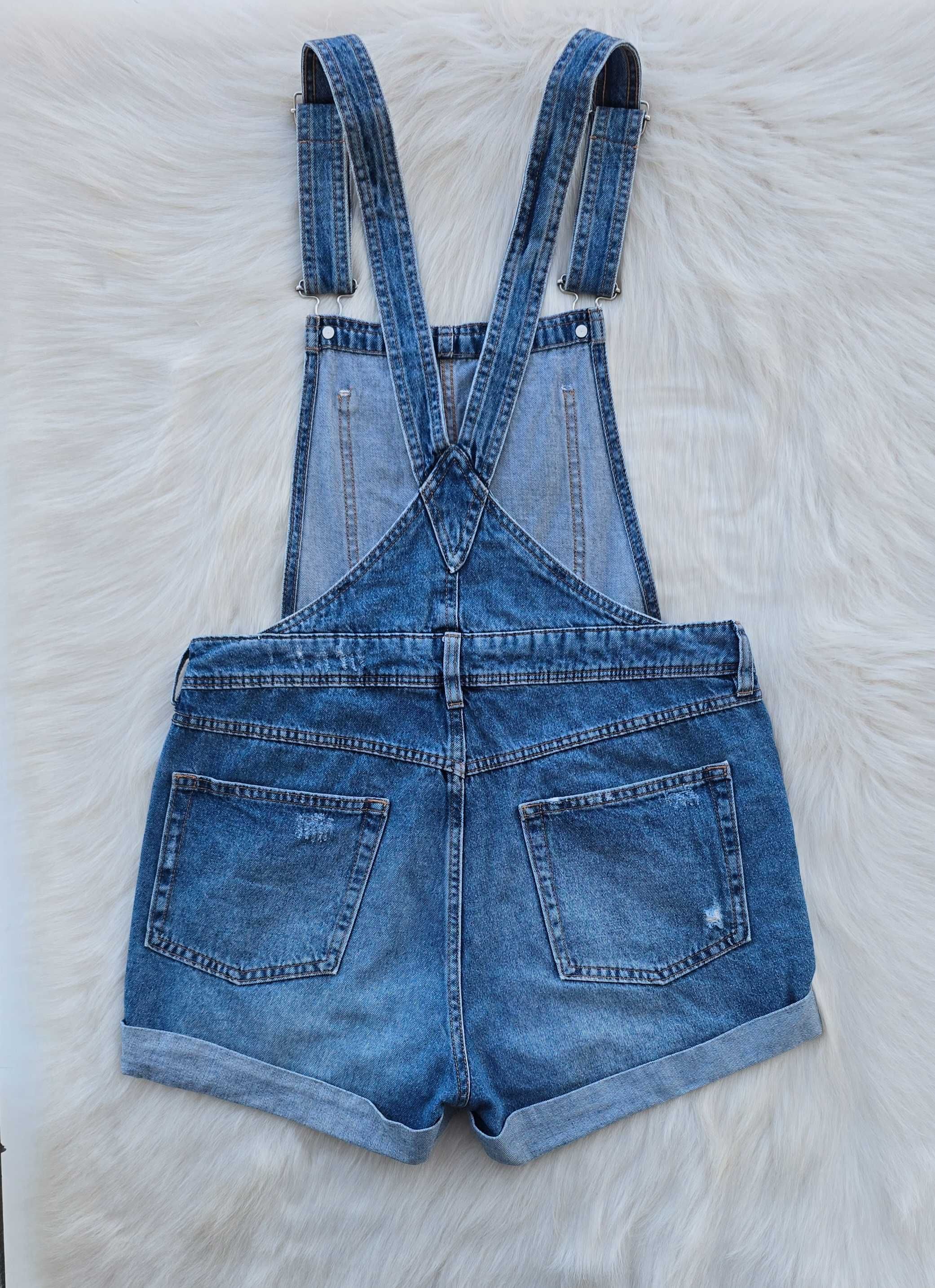Дамски дънков гащеризон H&M  L-XL