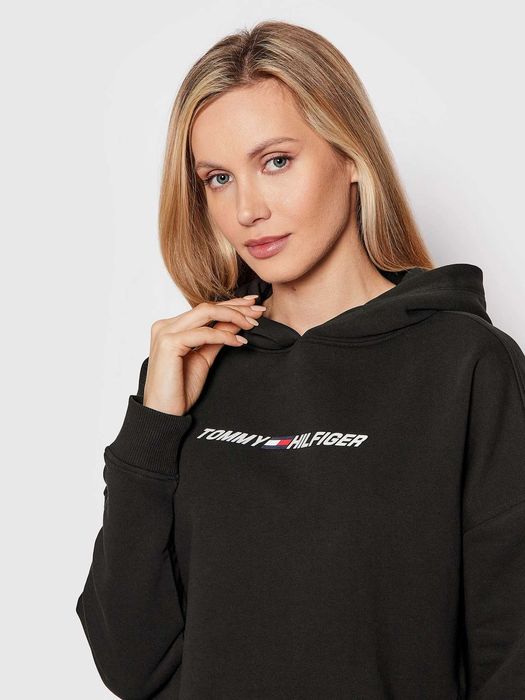 НОВ Tommy Hifiger кроп суитчър суичър органичен памук размер L