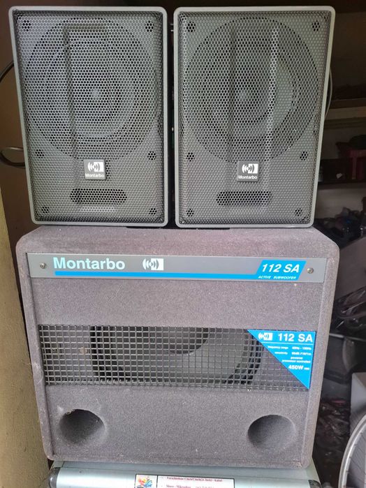 boxa activa montarbo mt 150a pa subwoofer 112 sa 2x150+450w rms
