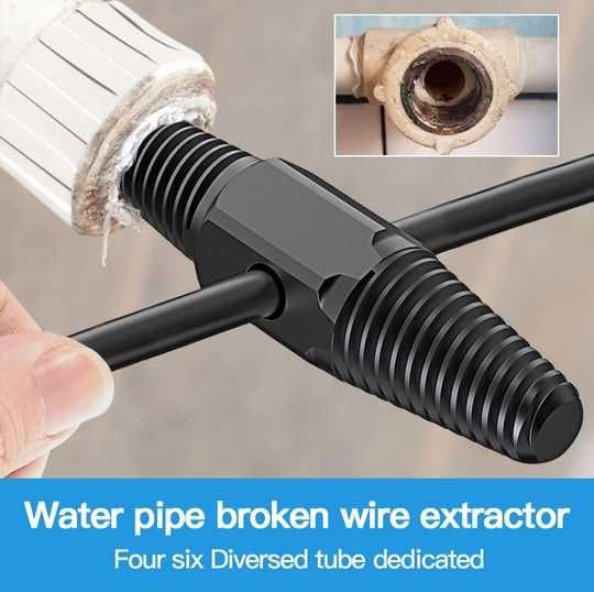 Екстрактор за тръби шпилковадач за скъсани ВиК части 1/2 3/4 Двуглав