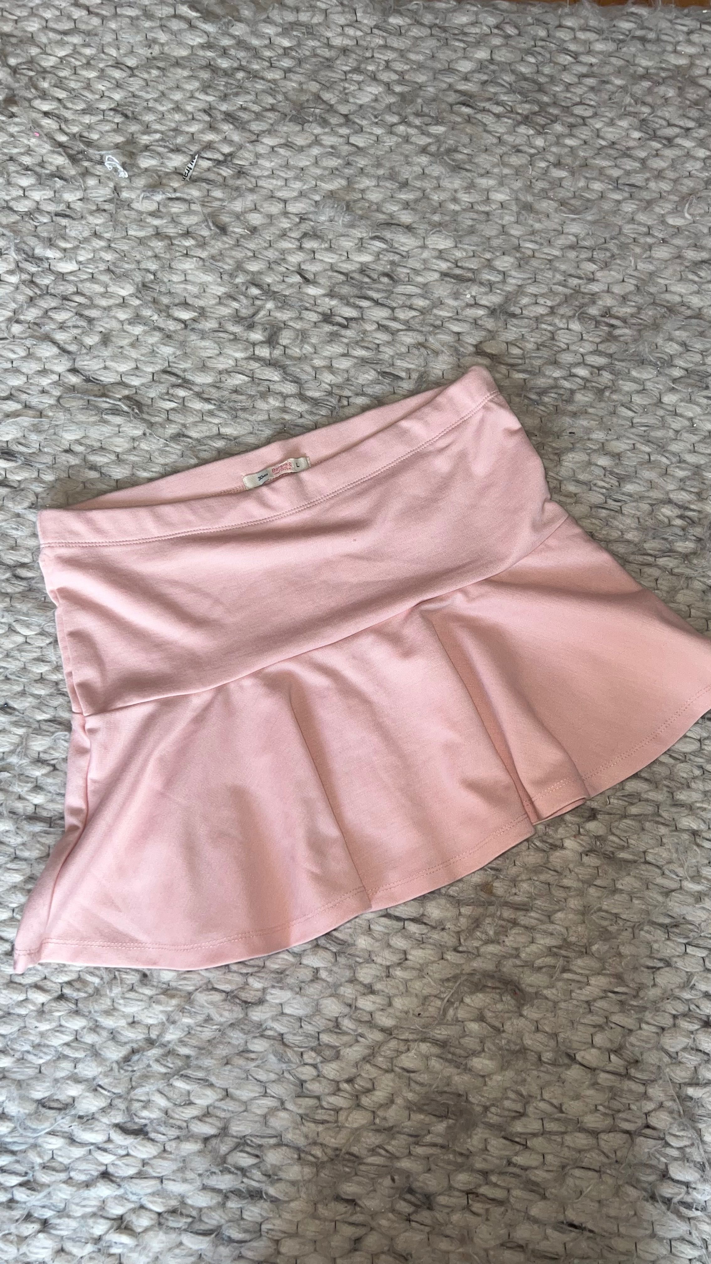 Bershka short skirt, mini skirt, fusta roz