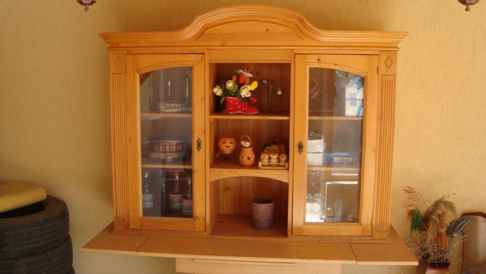 Vitrina- dulap din lemn masiv-Germania