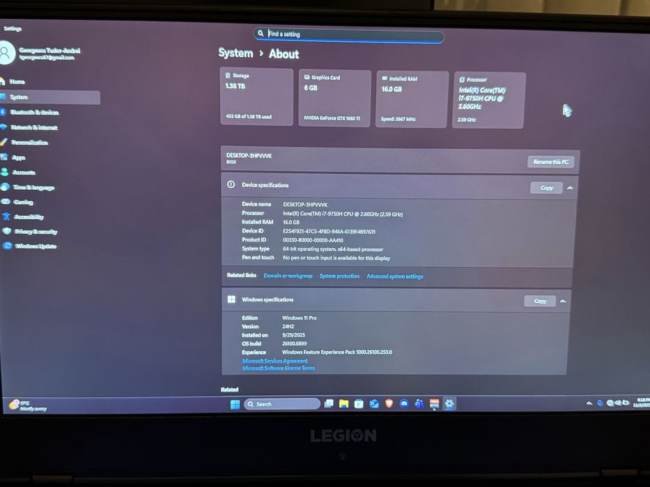 Laptop Gaming LENOVO LEGION Y540, Diagonala 17”