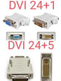 Новый Переходник DVI-VGA 24+5 и 24+1