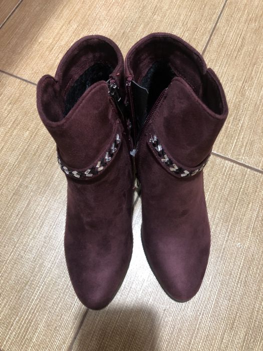Ghete femei burgundy marime 37