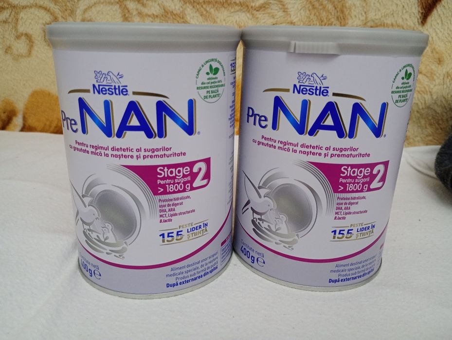 2 cutii Lapte praf Nestle Pre Nan stage 2 400 g