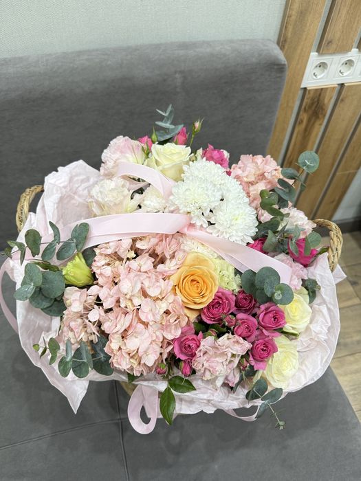 нежная корзинка цветов