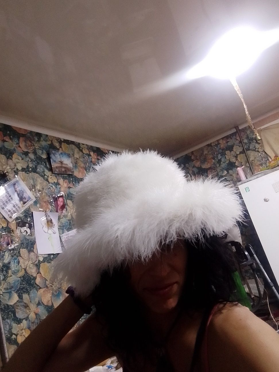 Продам шляпка и воротник из лебяжего пуха