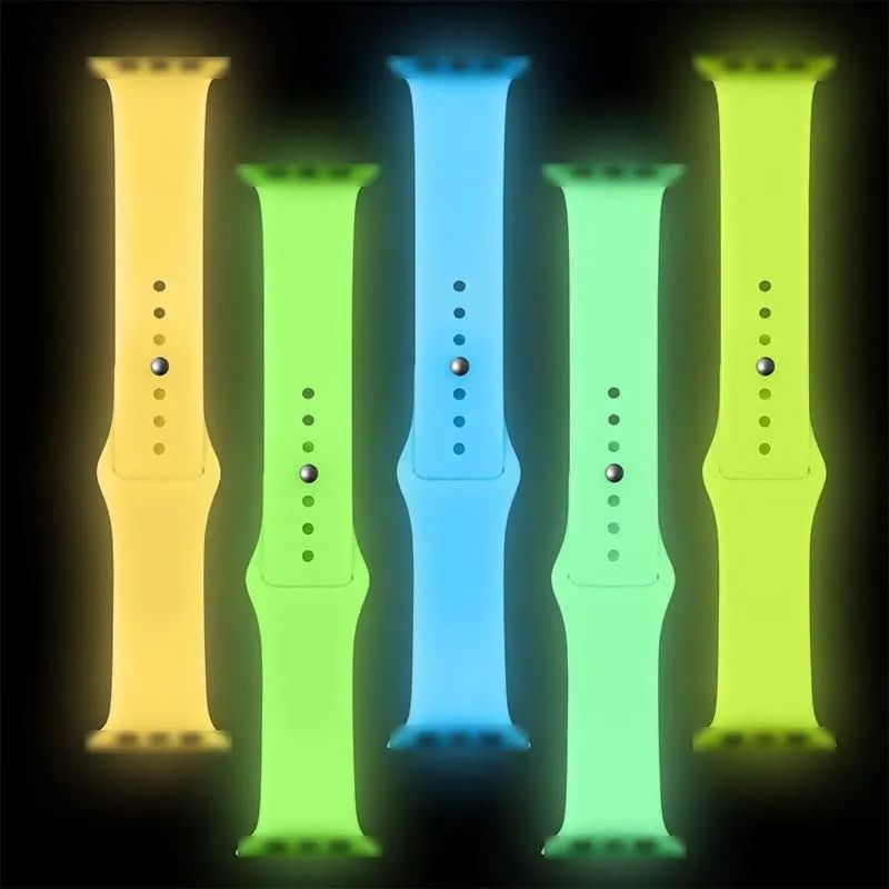Brățară Fluorescenta Apple Watch Galben. Pentru adulți:38 40 41 M-L
