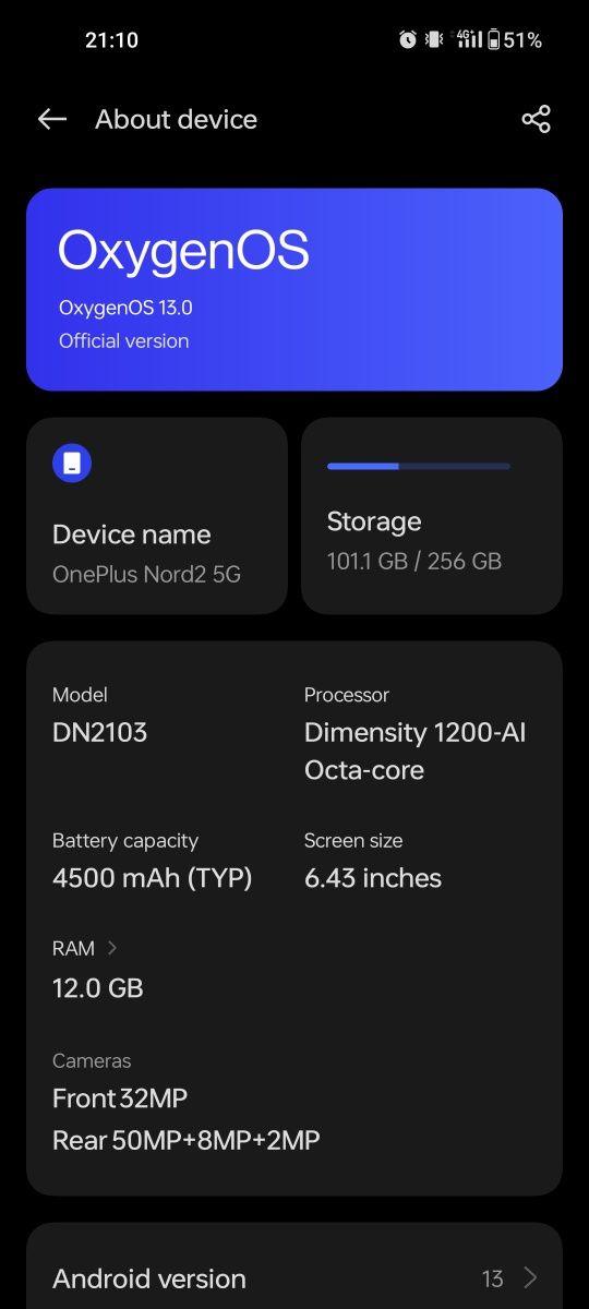 oneplus nord 2  5g 12/256gb