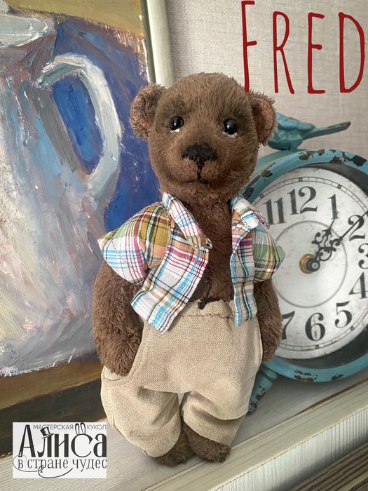 Мишка Фред. Ручная работа. Коллекционный.