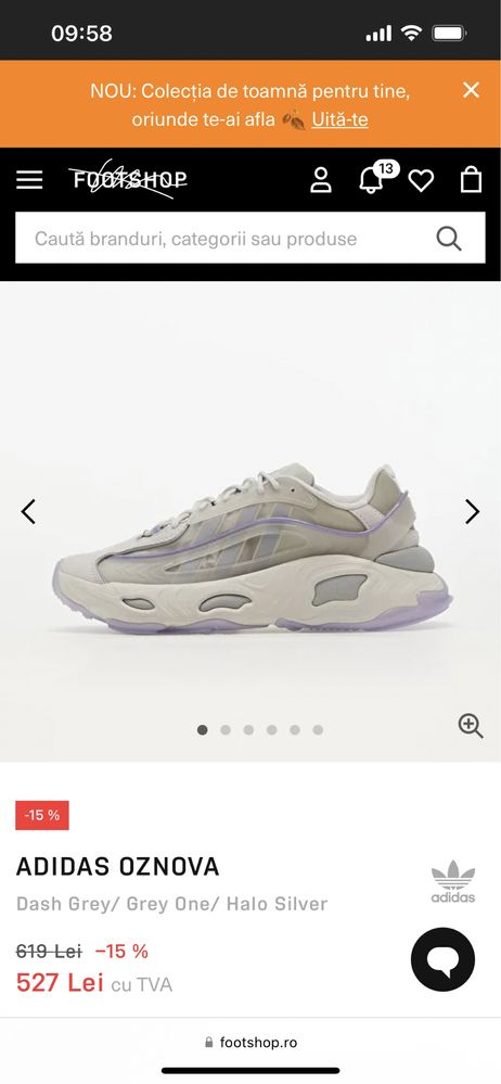 Adidas oznova dash grey