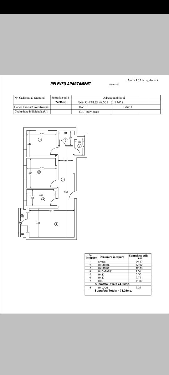 Ap 3 camere et1 lift