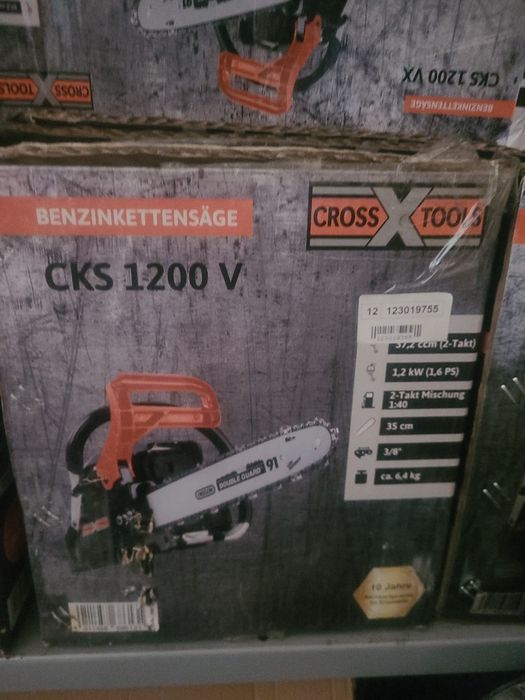 Drujbă benzină CROSS TOOLS CKS 1200 V – Nouă / în stare foarte bună
