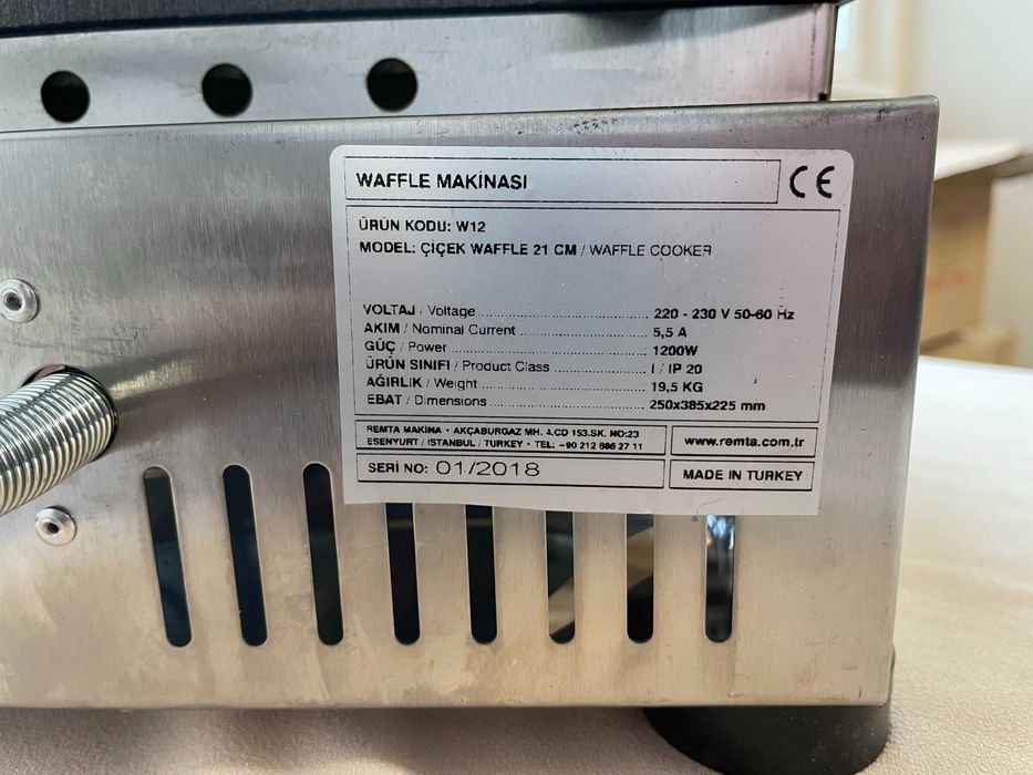 Професионален Елект.Гофретник Waffle Детелина Ф21 cm