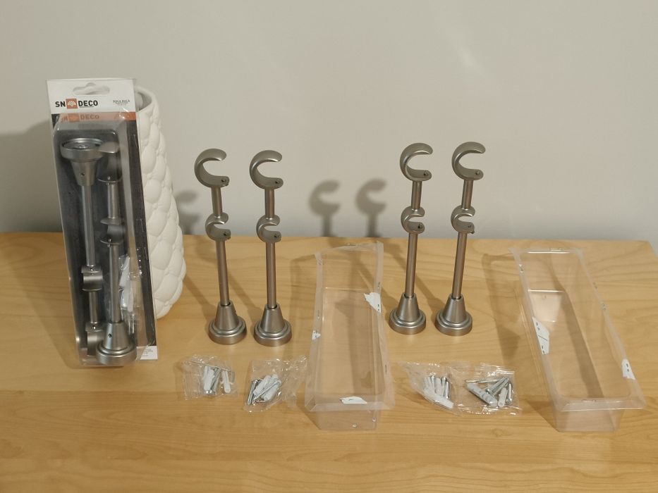 Console duble metalice nichel satinat 25/16 (set 2 buc) - 3 seturi