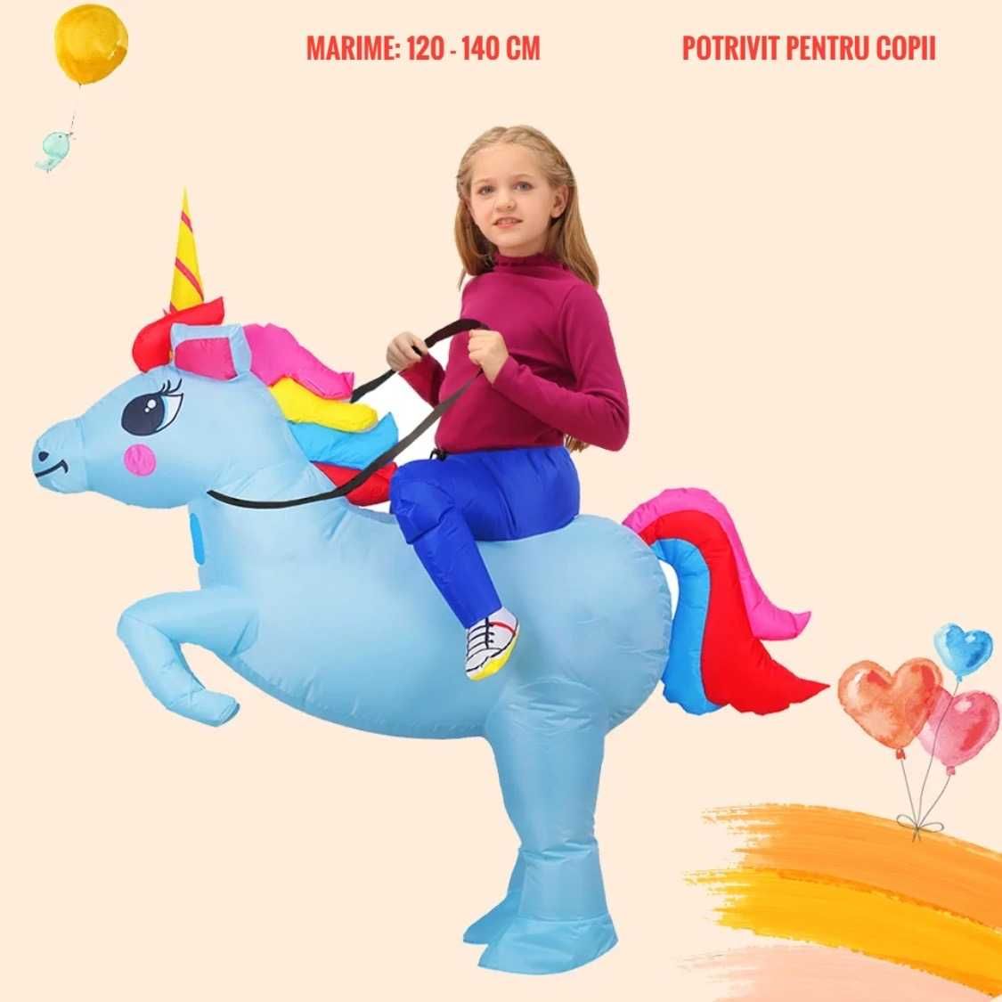 Costum gonflabil unicorn pentru copii, cosplay, costum petrecere