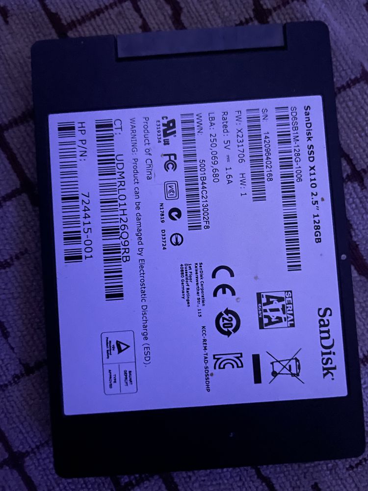 Ssd sanddisk x110 128gb