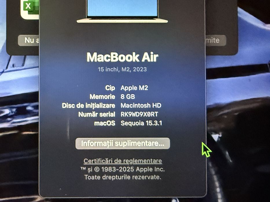 Apple Macbook Air 15 inch -M2 Impecabil / Factura si Garantie