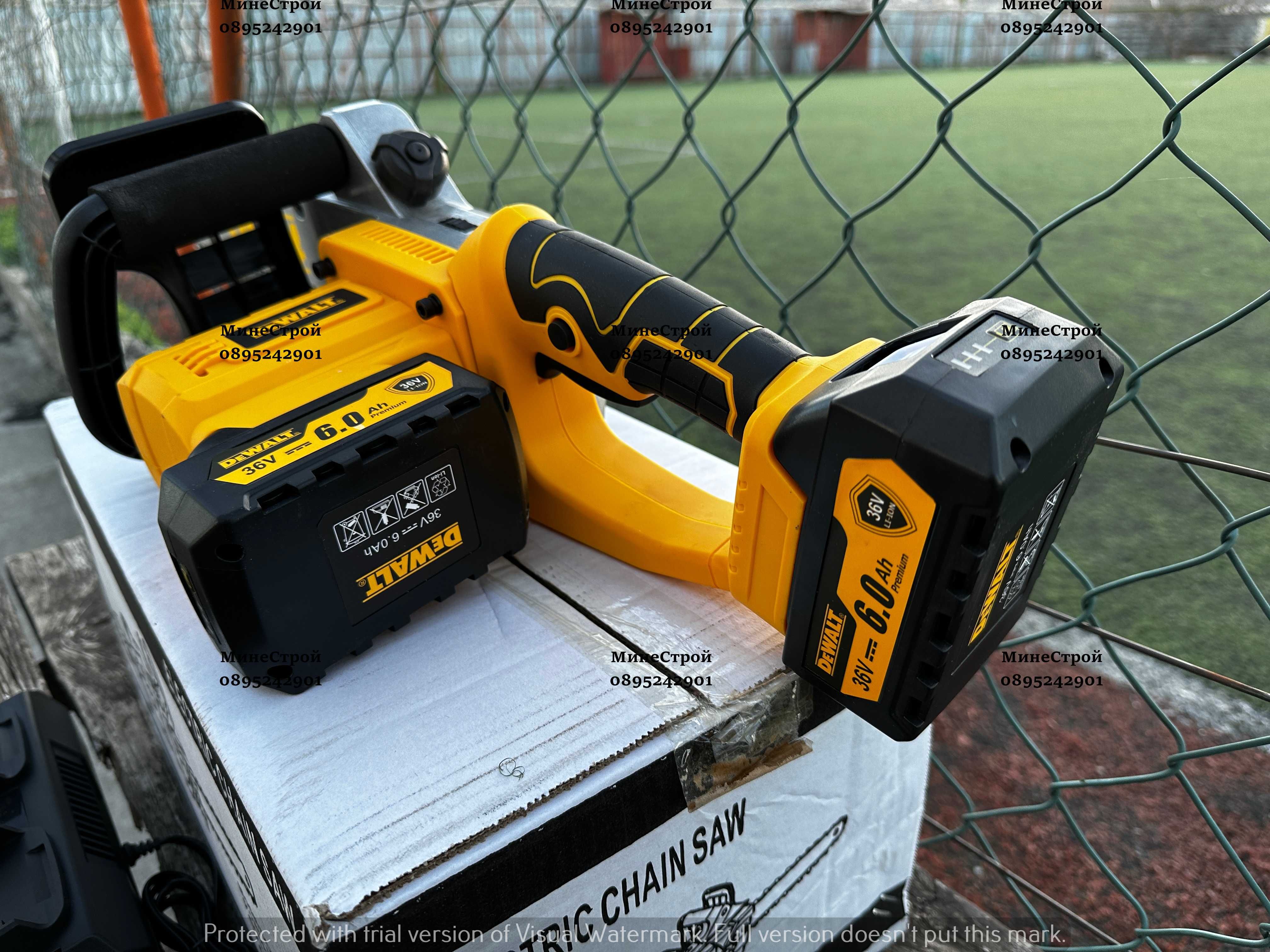 Акумулаторна Резачка за Дърва DeWalt 36V 6.0AH Верижен Трион Девалт