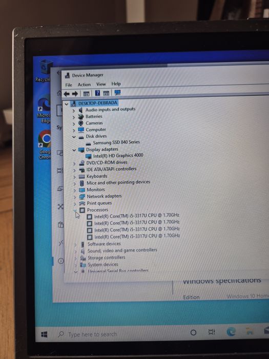 Laptop slim Acer i5 ssd