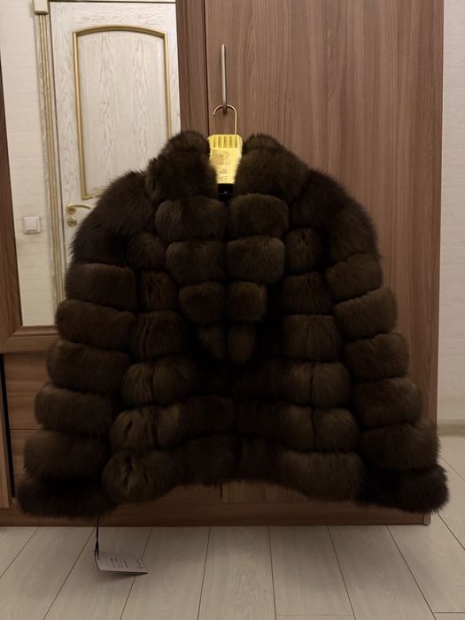 шуба натуральный песец роскошная