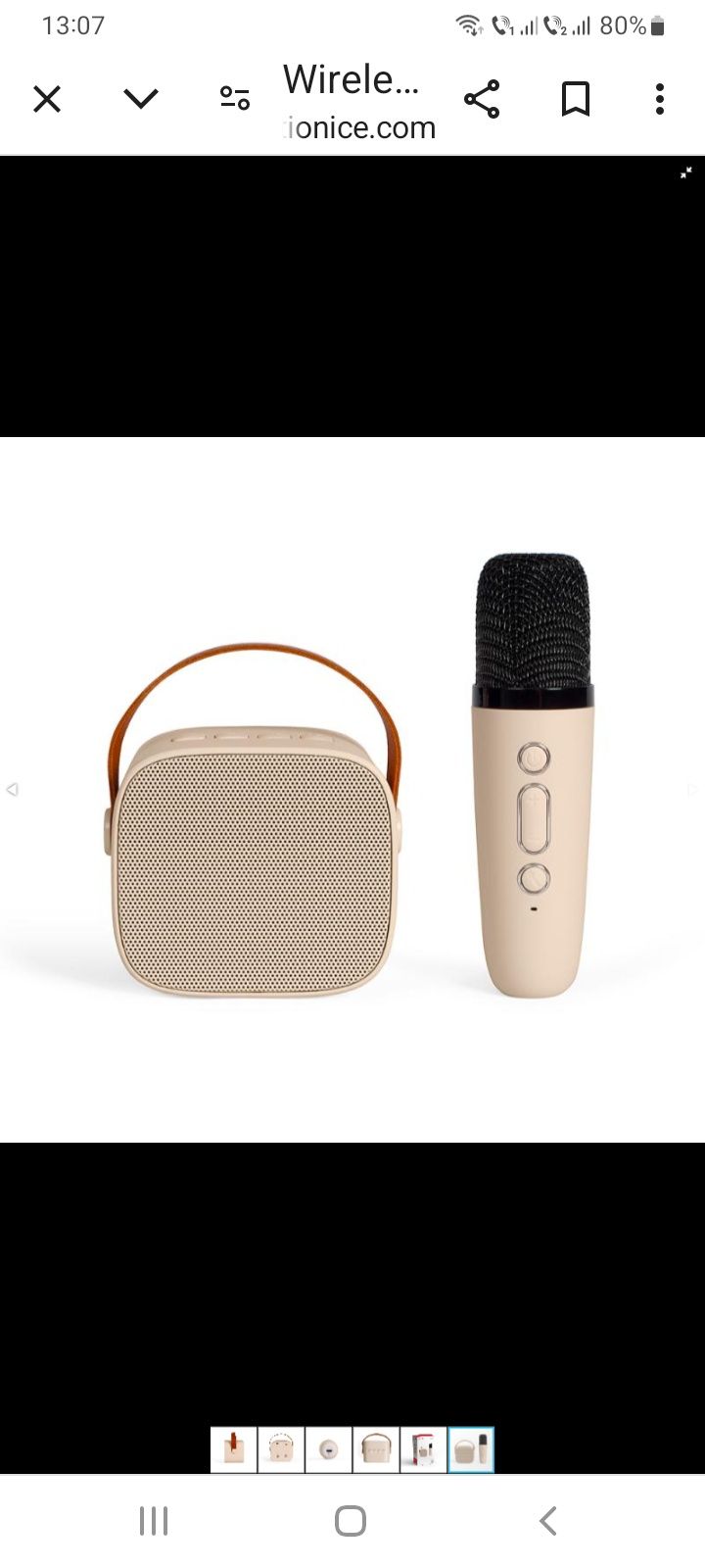 Boxă portabilă cu microfon Karaoke, LIVOO