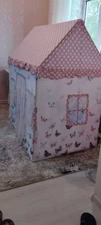 Детский игровой домик, палатка+3 подушки
