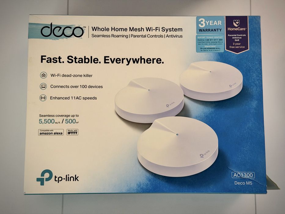 Sistem Mesh TP-Link Deco M5 (3-pack) – AC1300
