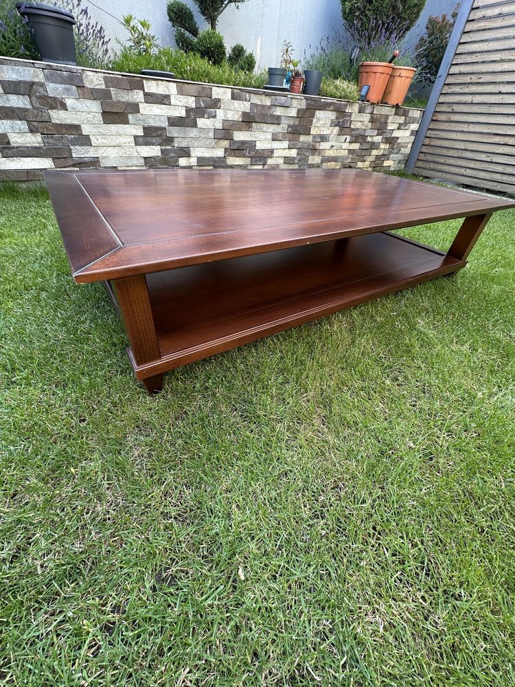 Masa living lemn masiv 130x70x30 cm