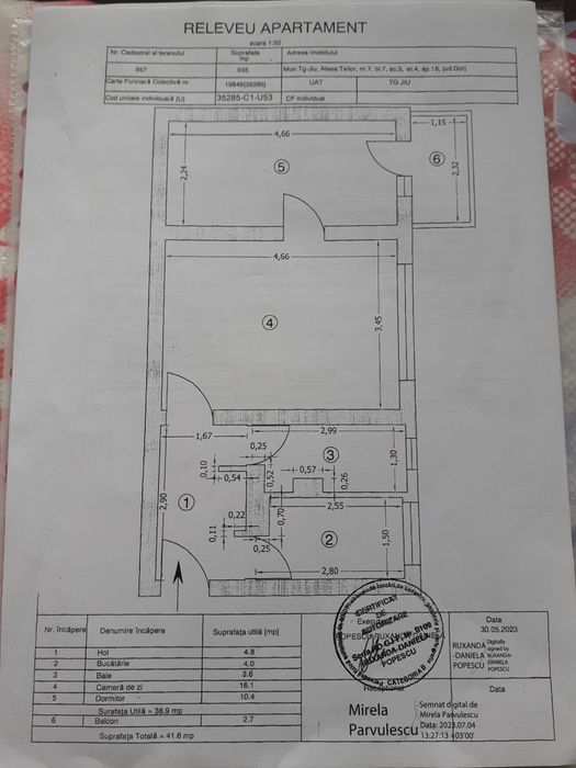 Targu Jiu Teilor Aleea Teilor 2 camere 53000 euro