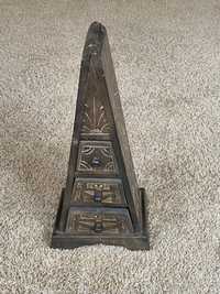 Obelisc din lemn sculptat manual, arta africana