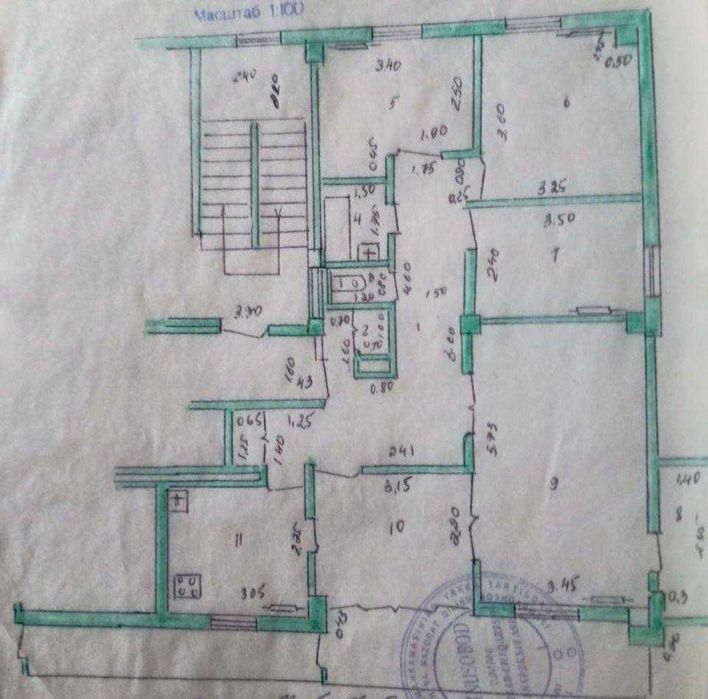 м.Минор проспект А.Темура 4-комн 7/9 100 м² улучш.планировка без рем