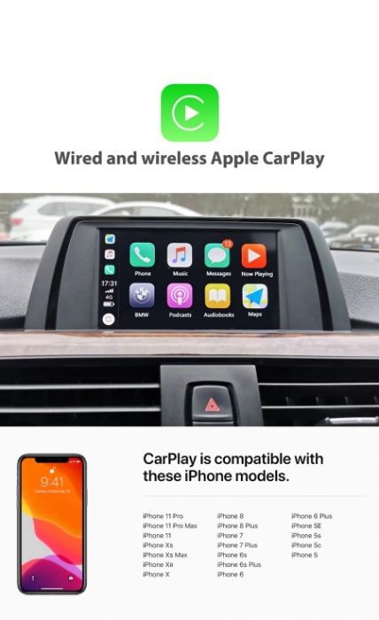 Модул за Apple Carplay/Android Auto за BMW E60/E70/X1/E87/E90/F10/F30