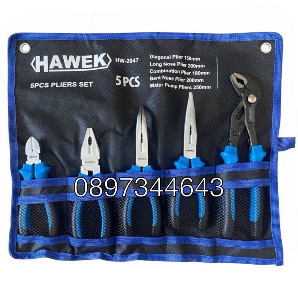Клещи 5 части  комплект HAWEK