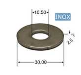 Saiba plata lata  M10 --- 100 bucati --- M10,5x30x2,5