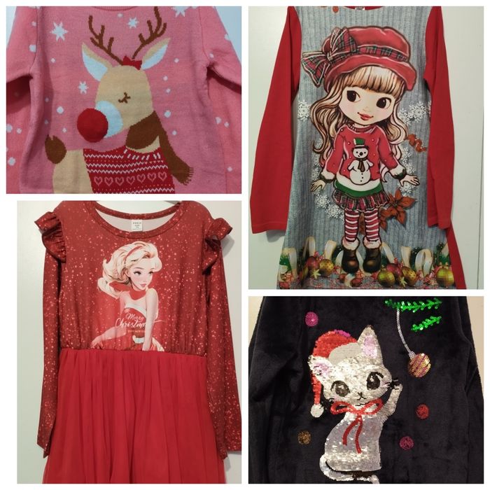 Коледни блузки и рокли за 7 г