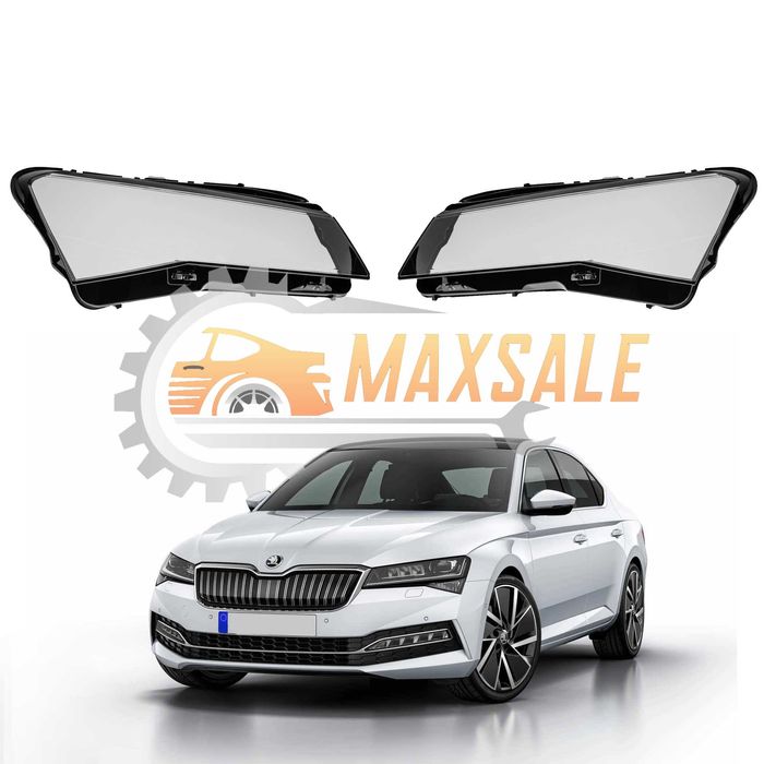 Капаци фарове Skoda Superb Euro (21-24) стъкло комплект шкода суперб