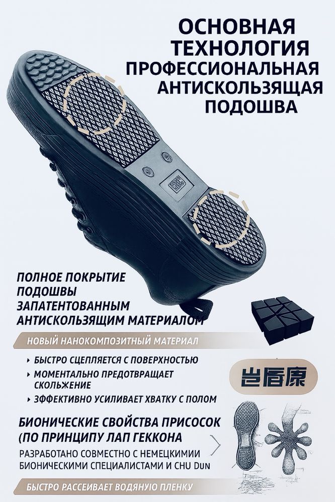 Антискользящие рабочие туфли Chu Dun - обувь для кухни и ресторанов
