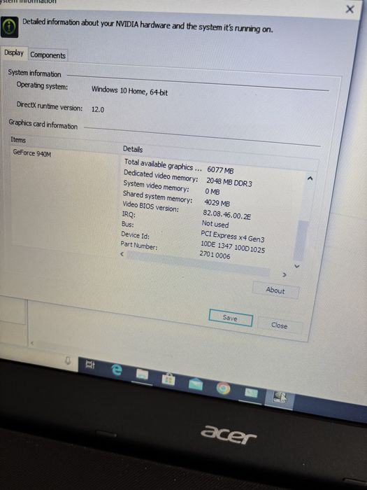 Acer Gaming• i5-6th gen• 8gb ram • nvidia 2gb