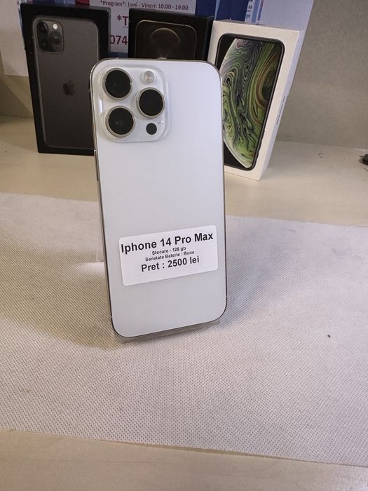 Iphone 14 pro max / 128 gb / garantie / cadou folie de sticla