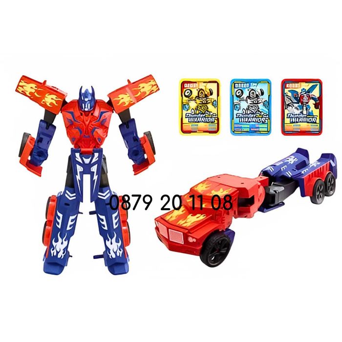 Голям Робот 2в1 Трансформърс полицейска кола или камион трансформиращ
