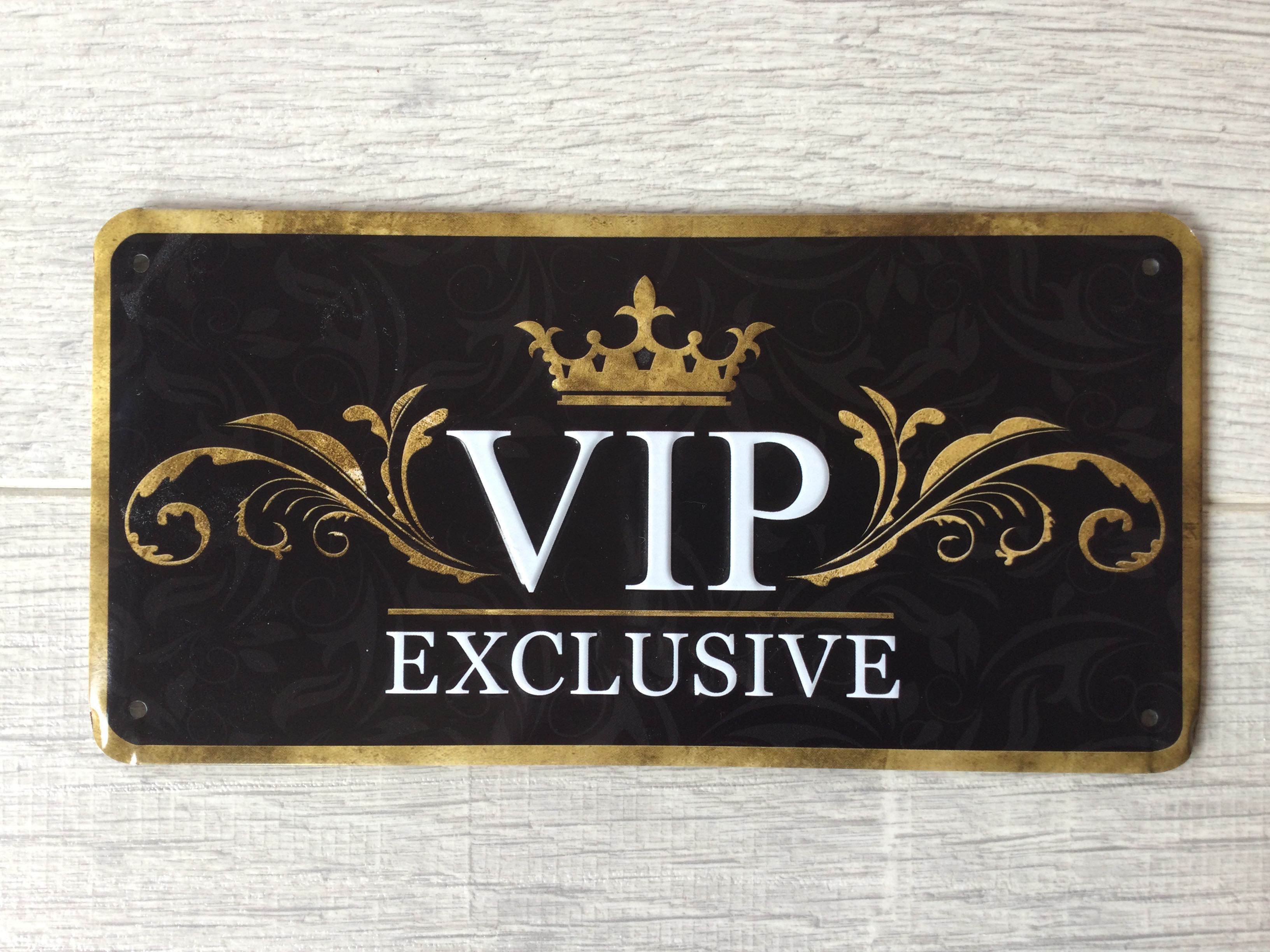 НОВА метална табела за дома VIP Exclusive / ВИП размер 20 х 10 см