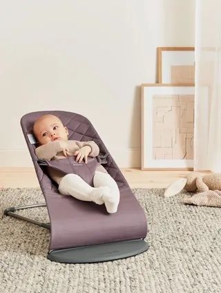 BabyBjorn Бебешки шезлонг Bliss Dark Purple (Classic Quilt, Cotton)