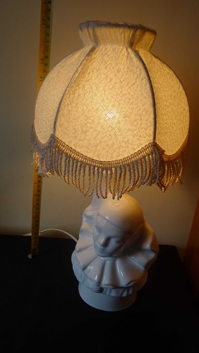 Стара порцеланова настолна лампа ”Арлекино”