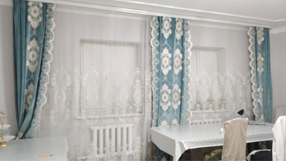 Шторы с тюльем продам