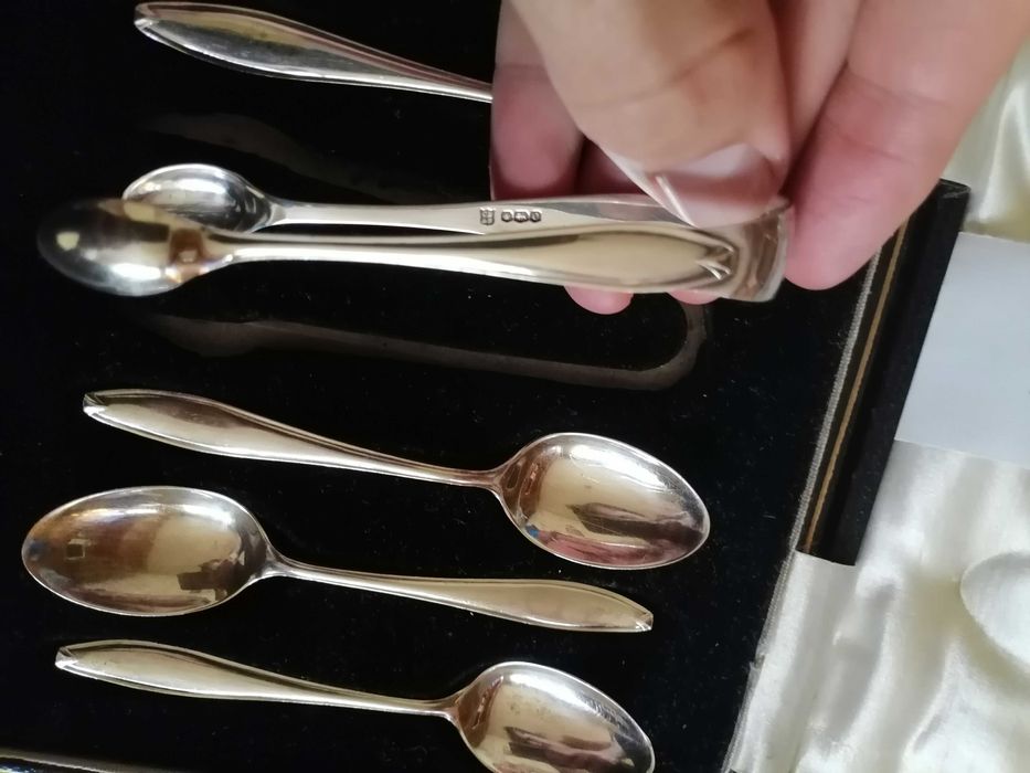 2 seturi lingurite argint masiv 87+82 gr