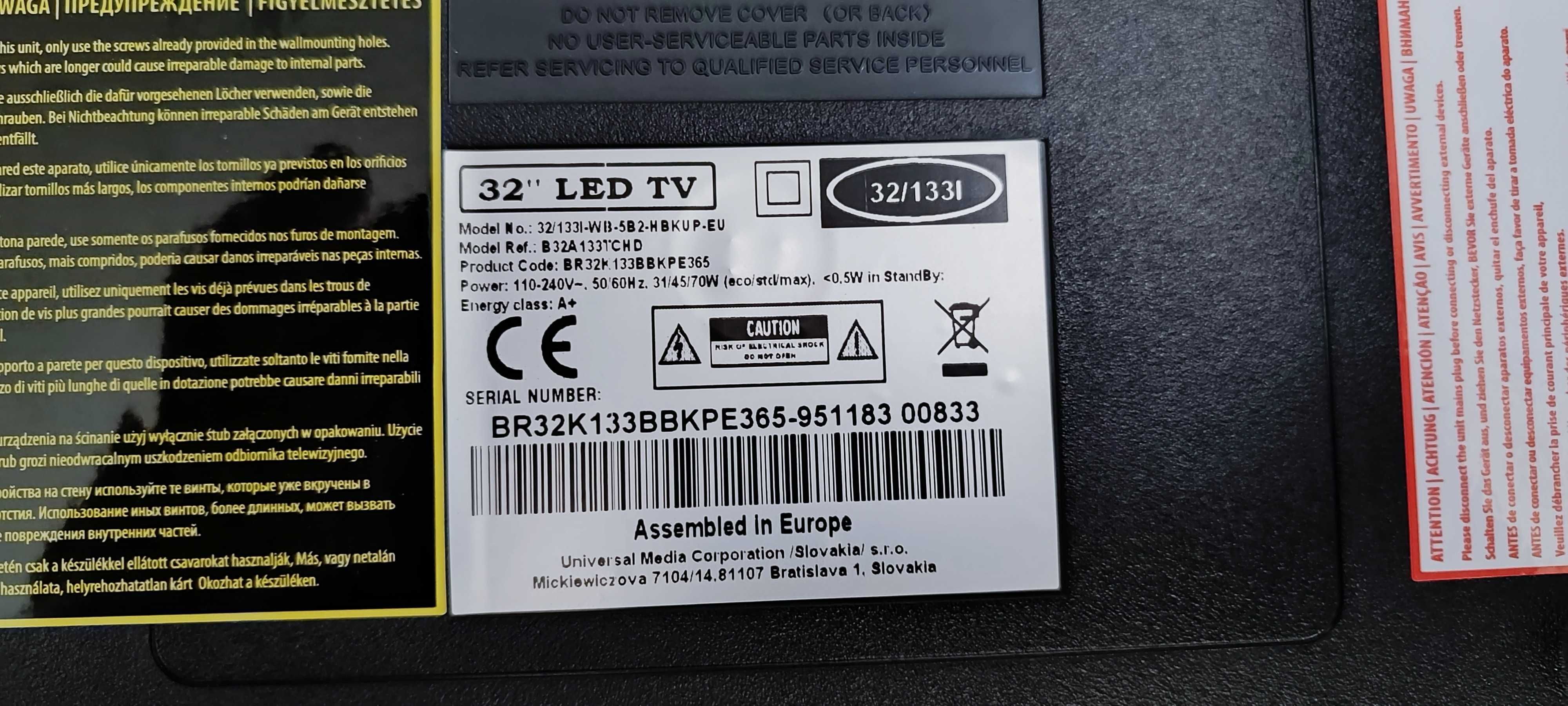 32 LED TV Blaupunkt 32/133I-5B2-HBKUP-EU за части