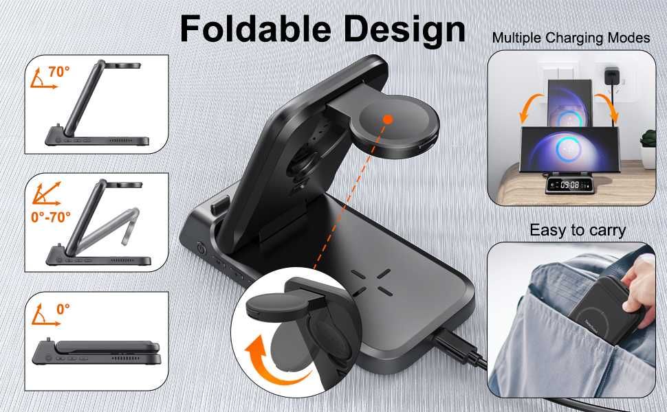 Зарядна станция 4 в 1 за смартфон Samsung и други