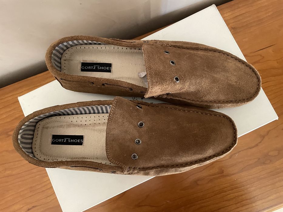 Mocasini piele intoarsa maro barbati Gortz Shoes
